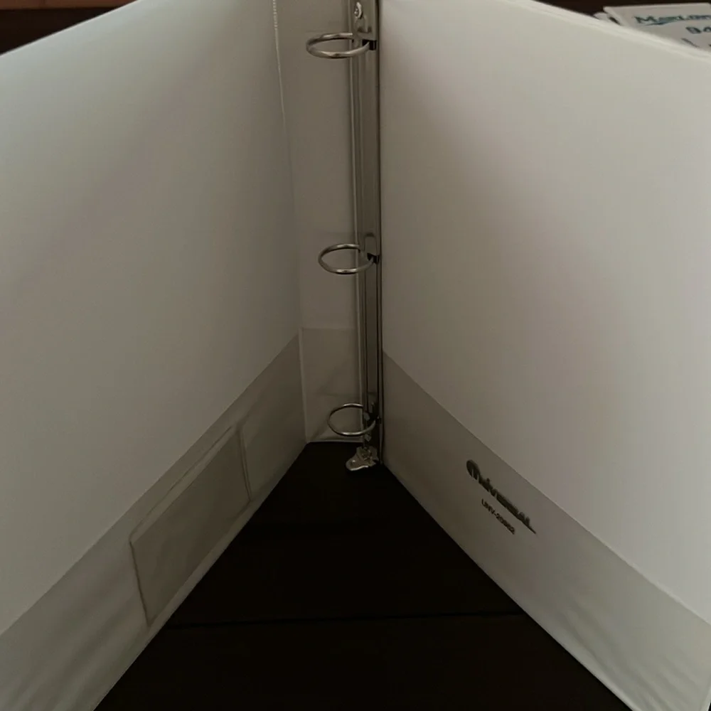 White Clear View 3-Ring 1” Binder